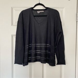 360 Cashmere black v-neck sweater
